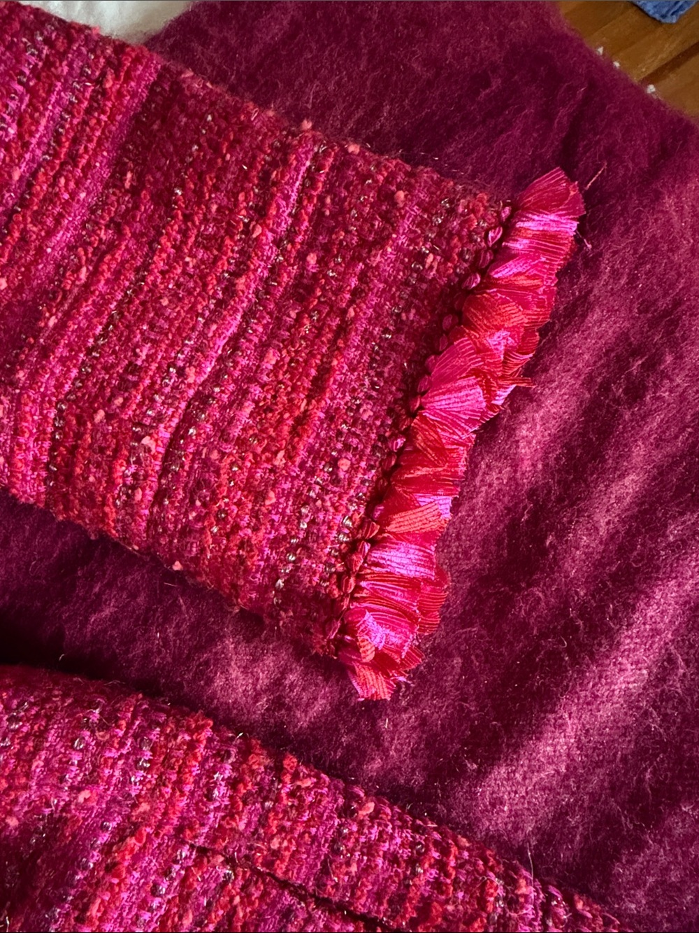 Sara Campbell Hot Pink tweed Coat - Picture 4 of 9